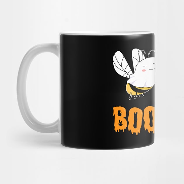 Boo Bees Cute Ghost Bee Her Funny Halloween Matching Couple T-Shirt by Acroxth